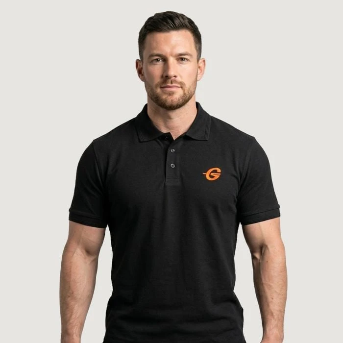 Gymbeam Tričko Polo Black  S