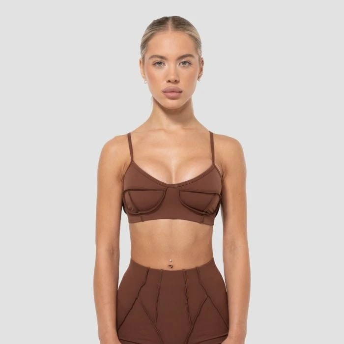 GymBeam Športová podprsenka Cosmo Brown  S