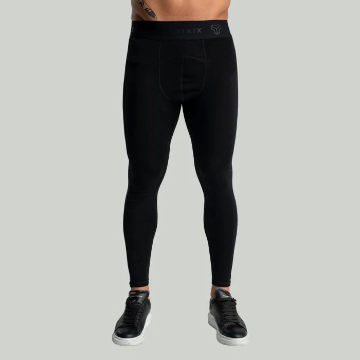 STRIX Pánske legíny MERINO I Black  MM