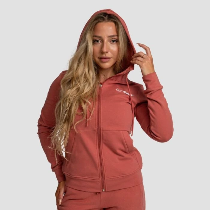 GymBeam Dámska mikina so zipsom Limitless Cinnamon  MM