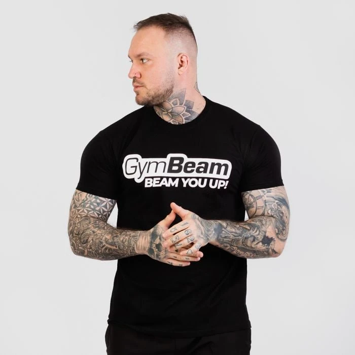 GymBeam Tričko Beam Black  MM