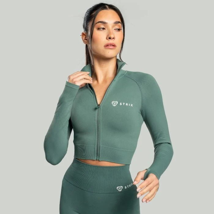 STRIX Dámsky top Cropped Seamless Moss  L