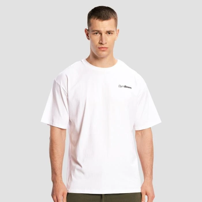 GymBeam Tričko Oversized Limitless White  M