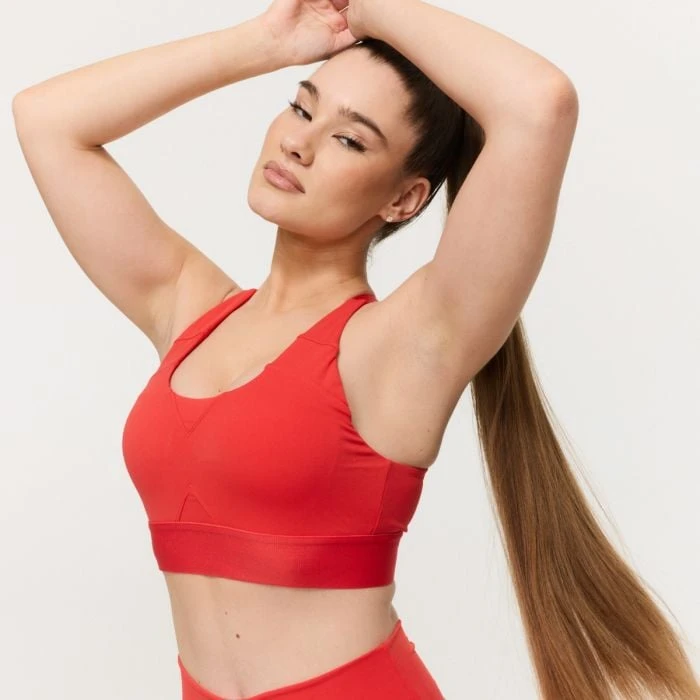 GymBeam Športová podprsenka Limitless Hot Red  LL