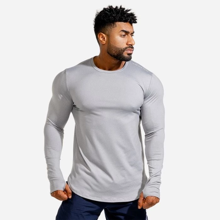 Squat Wolf Long Sleeve Statement Muscle Grey  S