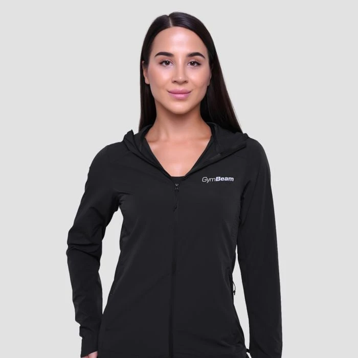 GymBeam Dámska bežecká bunda Pulse Black  LL