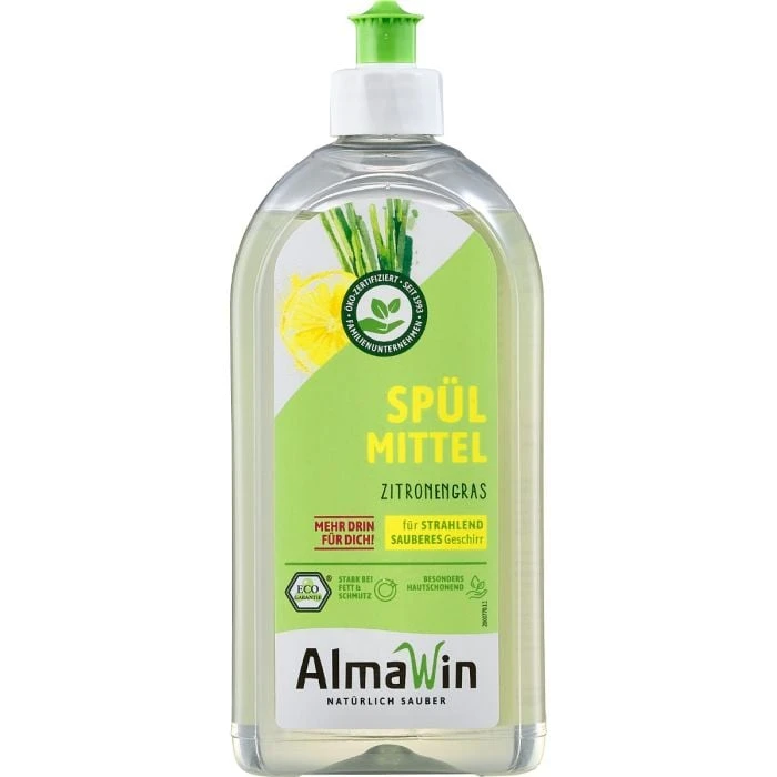 AlmaWin Tekutý prostriedok na riad Citrónová tráva -  0.5 l