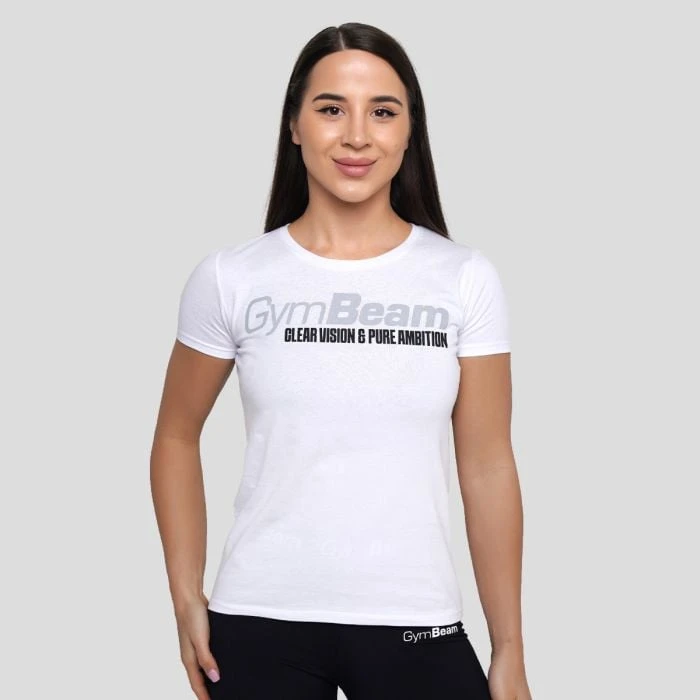 GymBeam Dámske tričko Pure Ambition White  S
