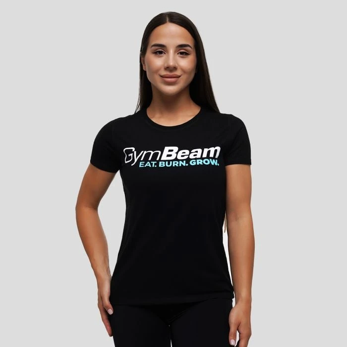 GymBeam Dámske Tričko Grow Black  LL