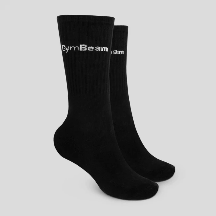 GymBeam Ponožky 3/4 Socks 3Pack Black  M/L