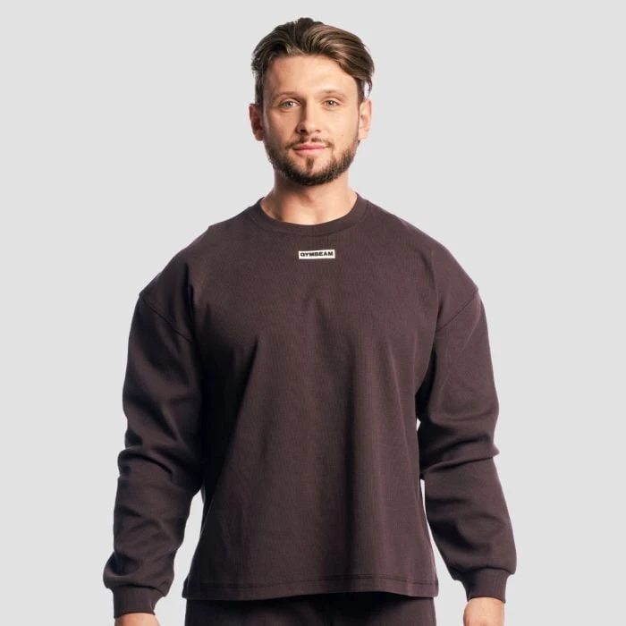GymBeam Mikina Aura Jumper Tee Brown  L