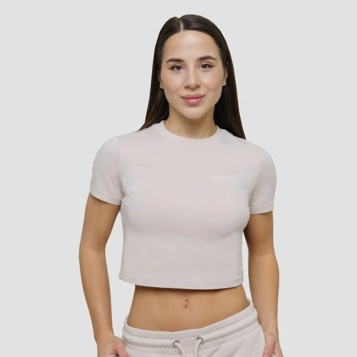 GymBeam Dámske tričko Cropped Agile Desert  XSXS