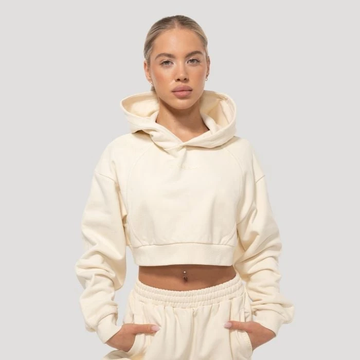 GymBeam Dámska mikina Cropped Mochi Cream  M