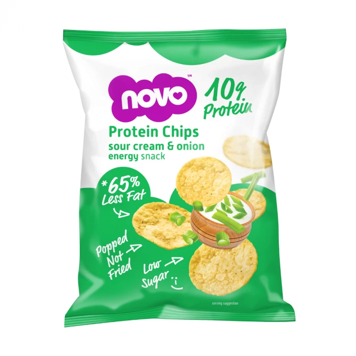 NOVO Protein Chips 30 g kyslá smotana &amp; cibuľa