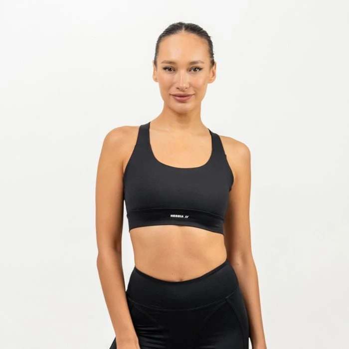 NEBBIA Športová podprsenka Racer Back Black  XSXS