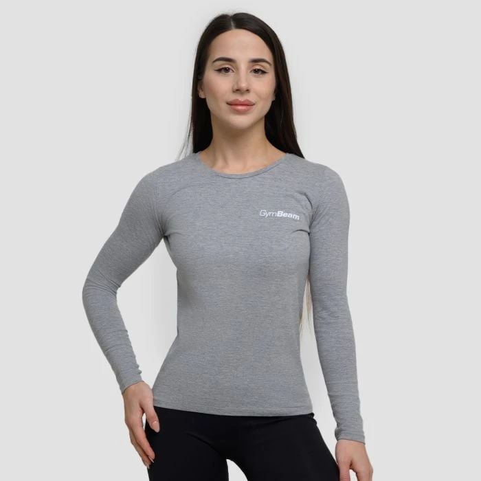 GymBeam Dámske tričko s dlhým rukávom Basic Grey  S