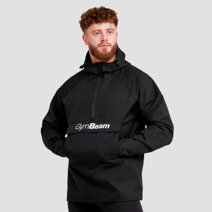 GymBeam Pánska bunda Rain Smock Black  SS