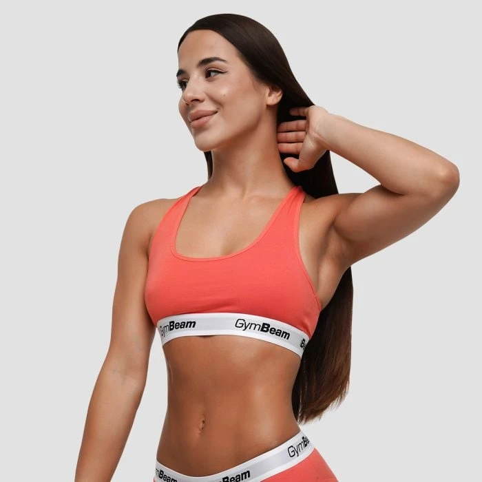 GymBeam Podprsenka Bralette Strawberry Red  LL