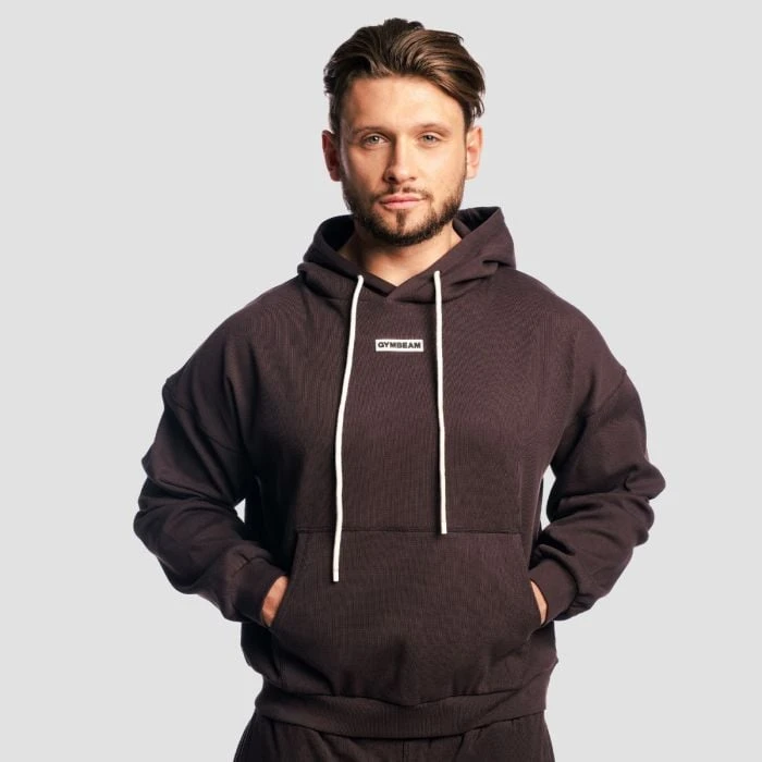 GymBeam Mikina Aura Hoodie Tee Brown  L