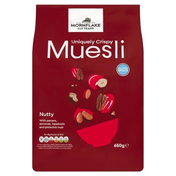 Mornflake Crispy Muesli Notoriously Nutty 650g