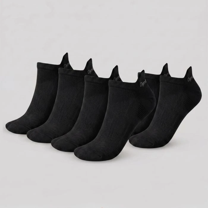 GymBeam Ponožky Tab 3Pack Black  S