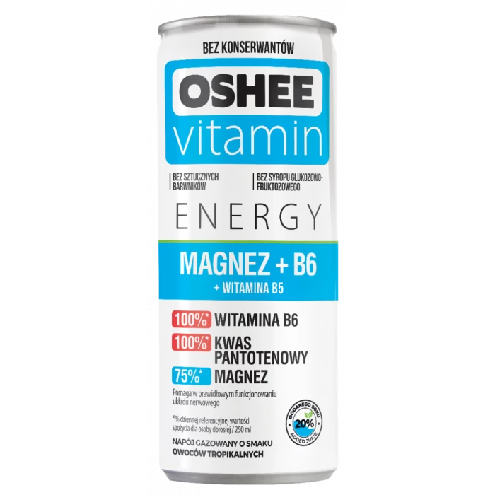 OSHEE Vitamínový energy drink s horčíkom 250 ml