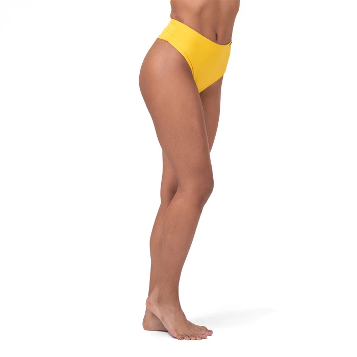 NEBBIA High Waist Retro Bikini spodný diel Yellow  S