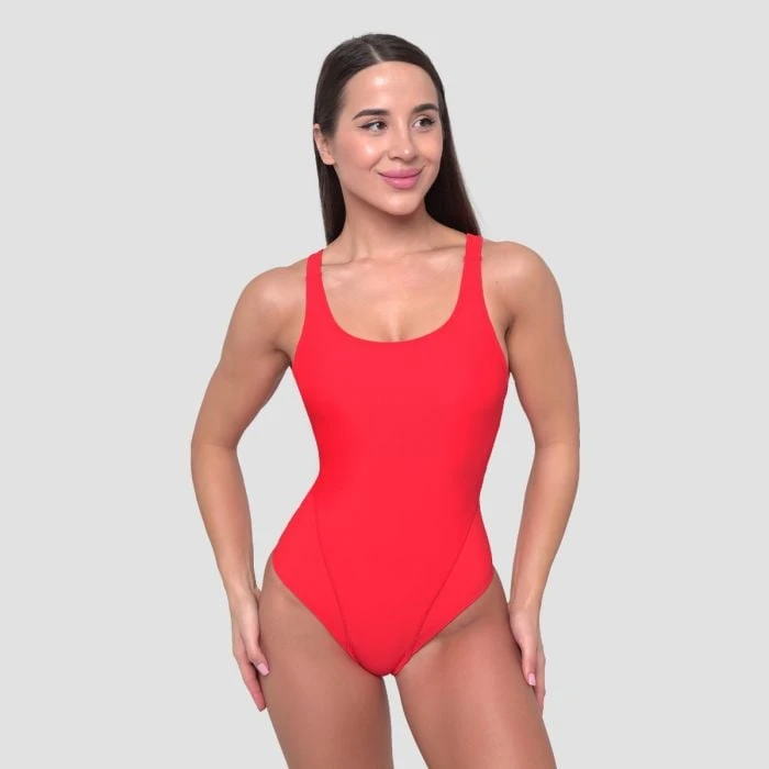 GymBeam Športové jednodielne plavky Red  S