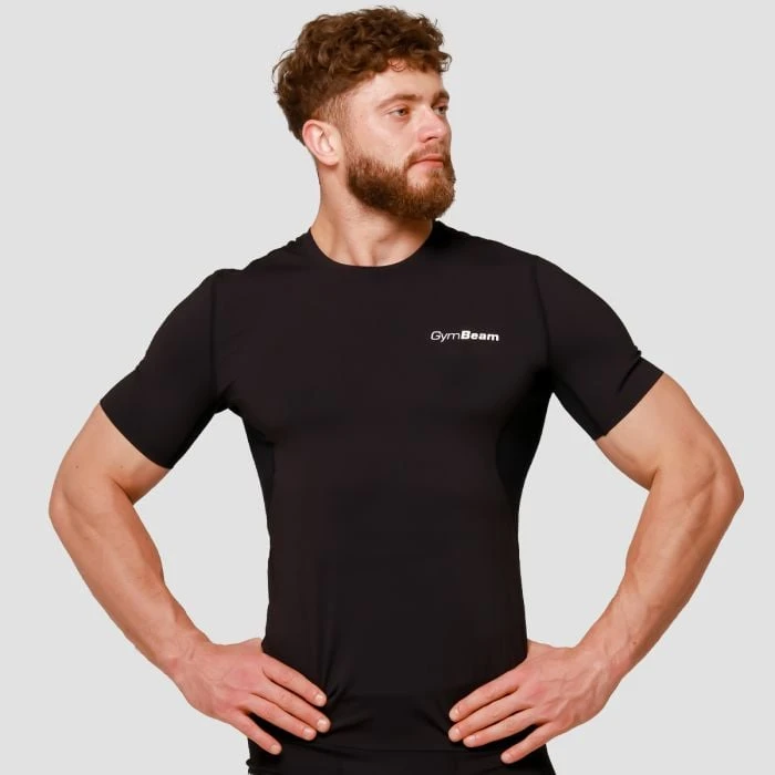 GymBeam Kompresné tričko Mid Black  L