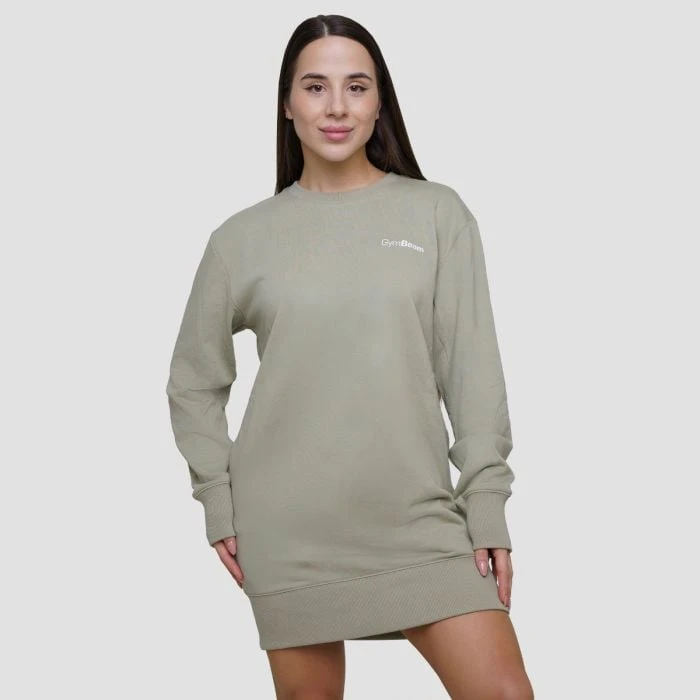 GymBeam Dámska mikina Agile Longline Sage  MM