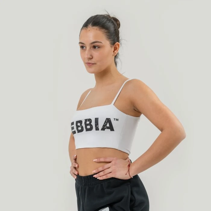 NEBBIA Bandeau športová podprsenka Back Check White  SS