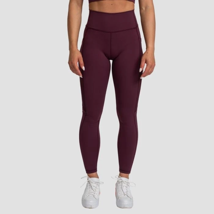 GymBeam Dámske legíny Mesh Panel Eggplant  SS