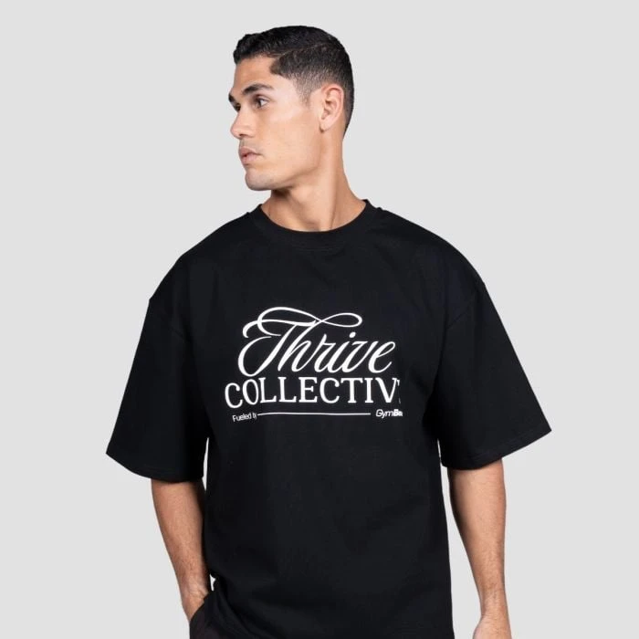 GymBeam Tričko Thrive Black  S