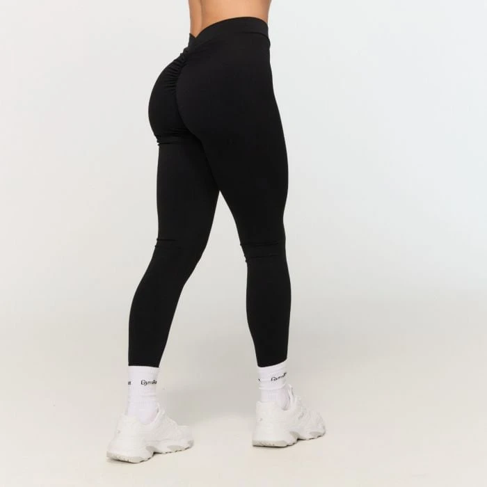 GymBeam Dámske V-back legíny Fierce Black  S