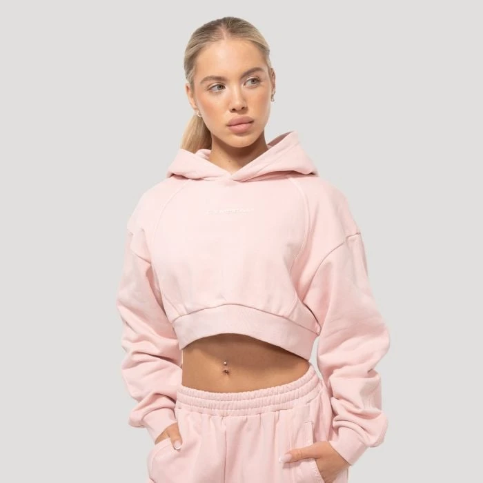 GymBeam Dámska mikina Cropped Mochi Pink  S