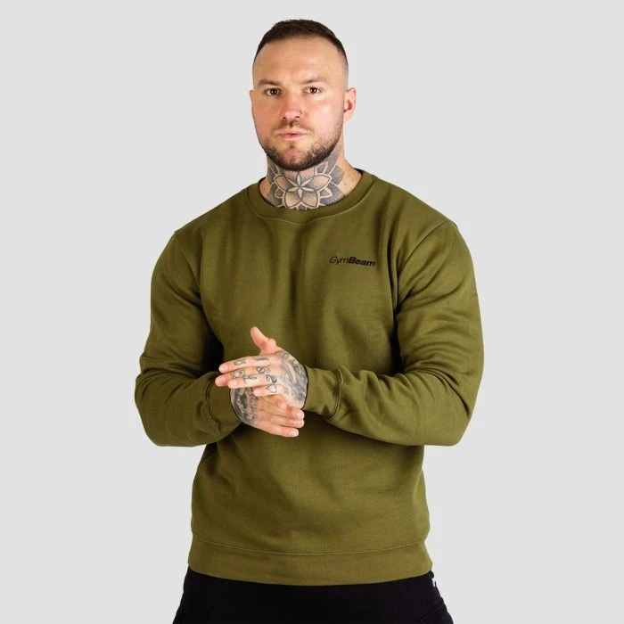 GymBeam Mikina Basic Jumper Military Green  L