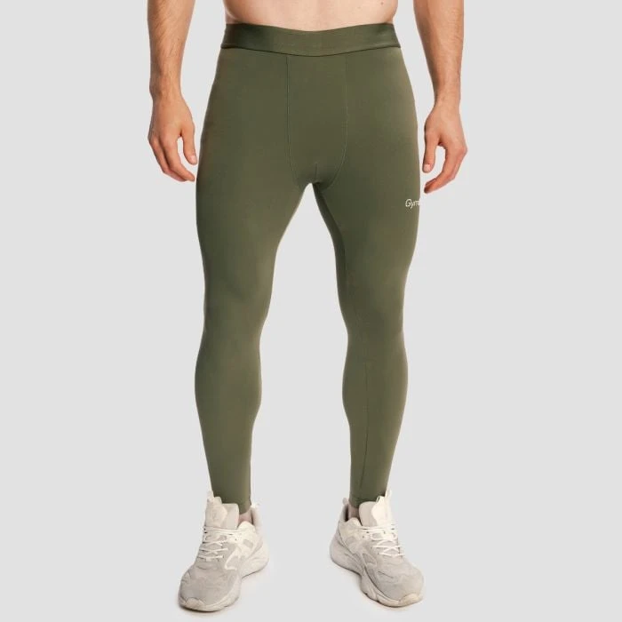 GymBeam Pánske legíny Combat Olive Grey  S
