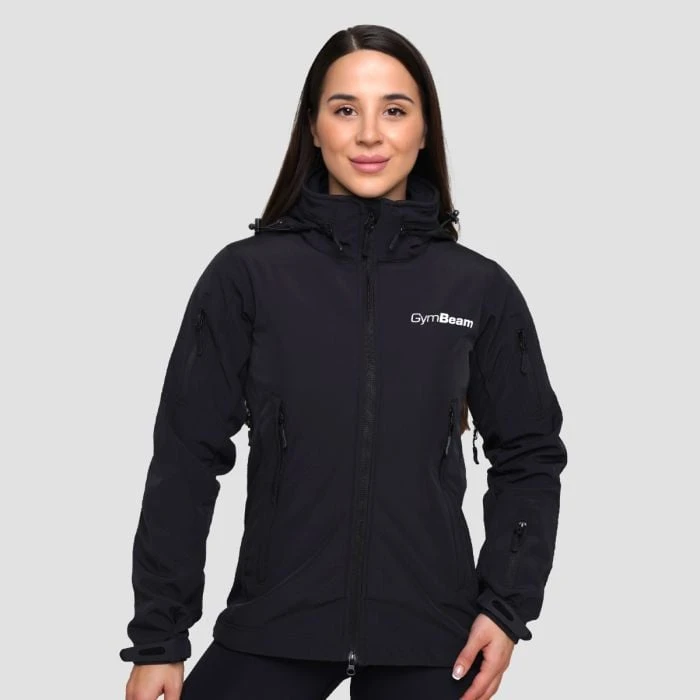GymBeam Dámska bunda Softshell Black  SS