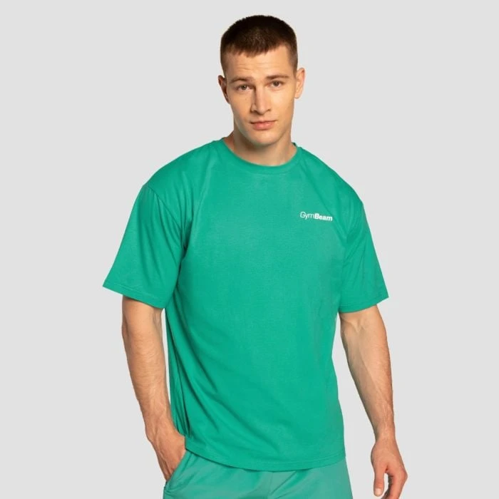 GymBeam Tričko Oversized Limitless Lagoon  L