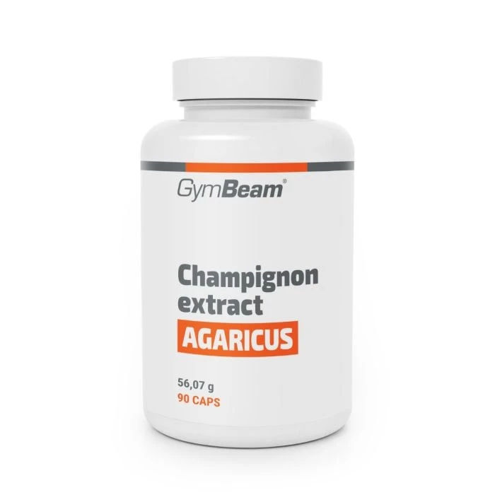 GymBeam Šampiňón (Agaricus) extrakt s 20% polysacharidov a 10% beta-glukánov