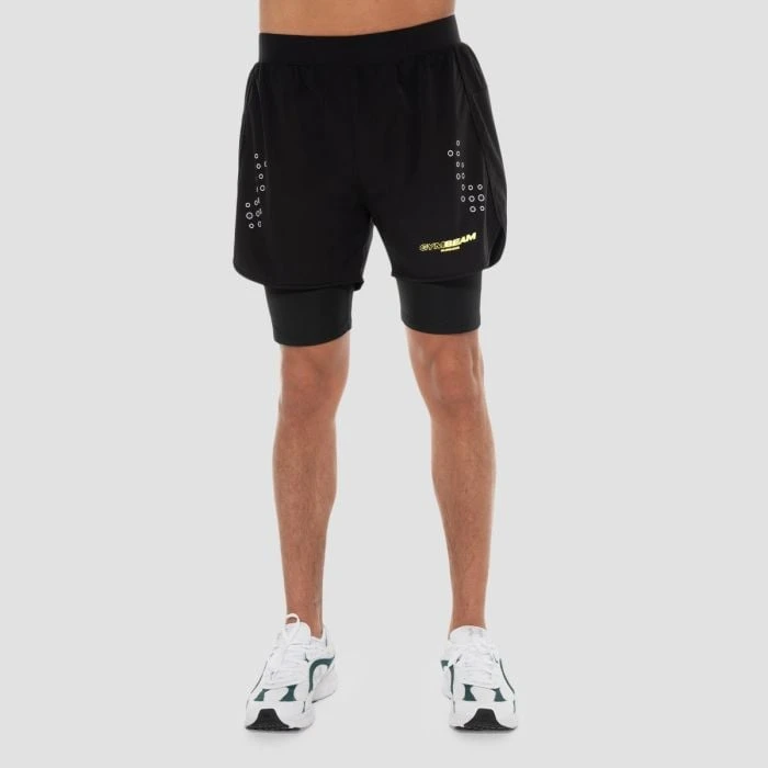 GymBeam Pace 2in1 Shorts Black