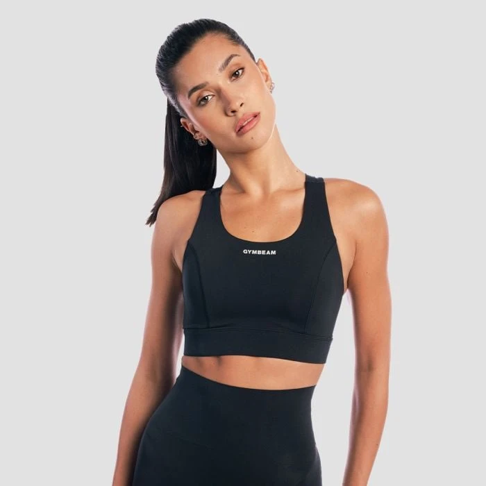 GymBeam Športová podprsenka Aura Black  S