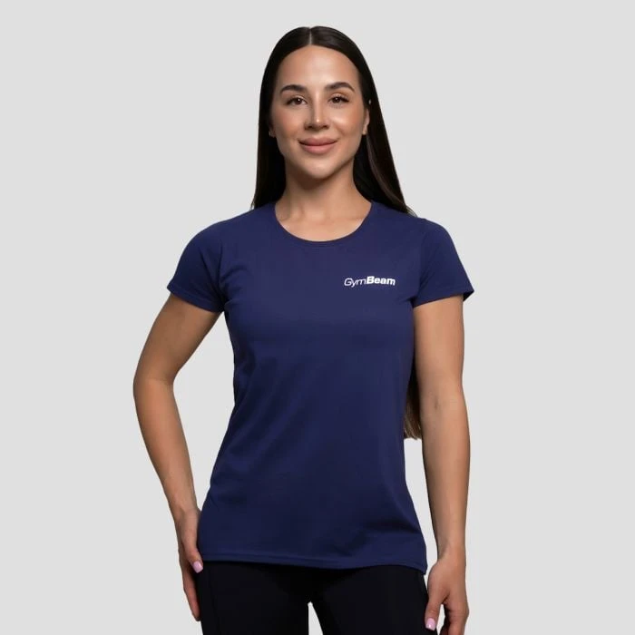 GymBeam Dámske tričko Basic Navy Blue  LL