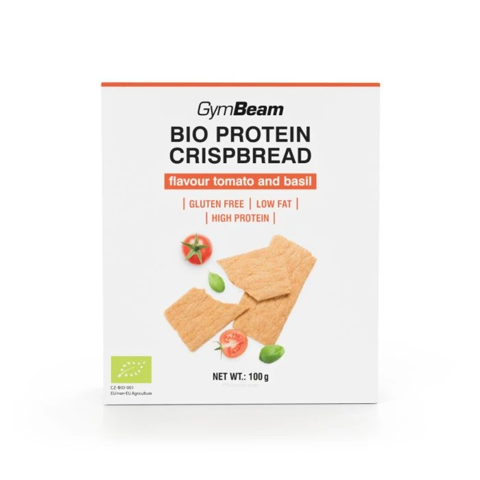 GymBeam BIO Proteínový Knäckebrot Paradajka a Bazalka
