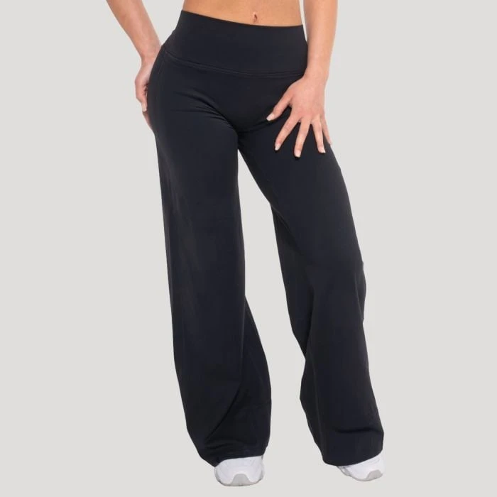 GymBeam Women‘s Flow Straight Pants Black
