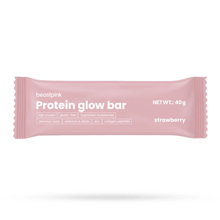 BeastPink Proteínová tyčinka GlowBar jahoda