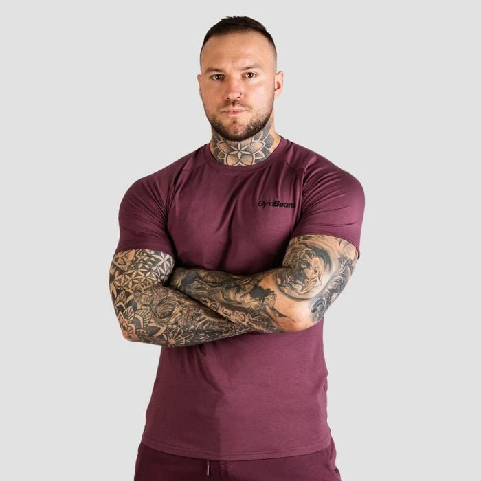 GymBeam Tričko Fitted TRN Eggplant  XXLXXL