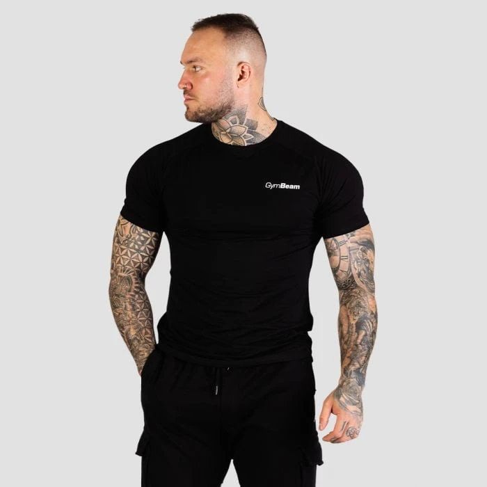 GymBeam Tričko Fitted TRN T-shirt Black  XXXLXXXL