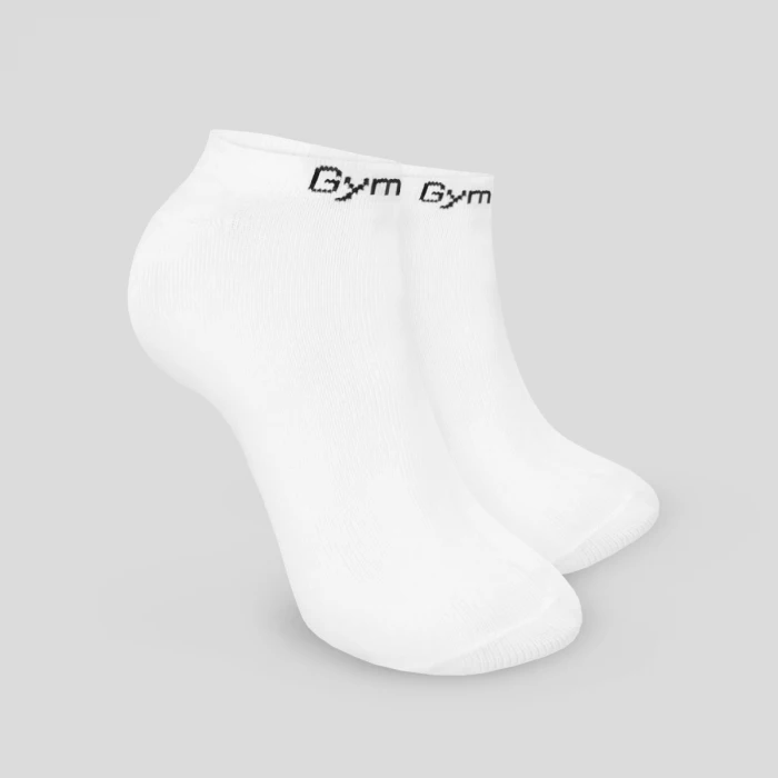 GymBeam Ponožky Ankle Socks 3Pack White  M/L