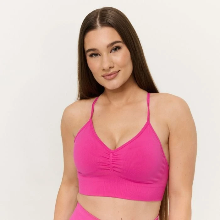 GymBeam Bezšvová športová podprsenka Sculpt Rose  S